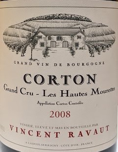 Vincent Ravaut - Corton Grand Cru Les Hautes Mourottes 2008